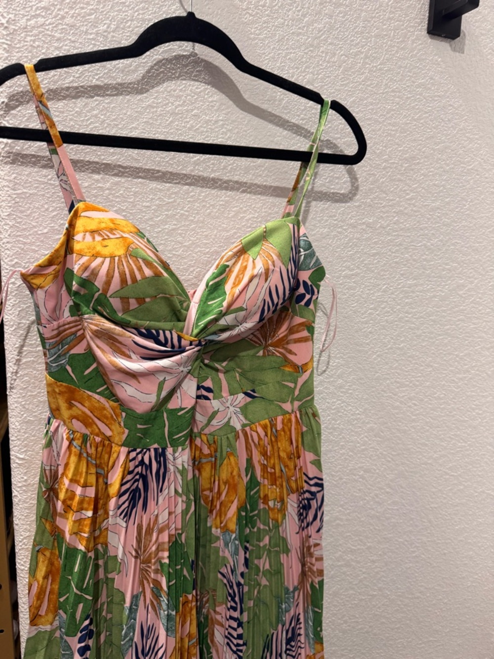 Green Pink & Yellow Tropical Maxi Dress - Picture 4 of 5